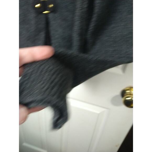 Cynthia Rowley Woman L Sweater Grey Buckle Front Cardigan Long Sleeve - Picture 5 of 9